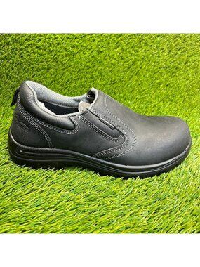 Avenger Foreman Womens Size 8.5D Black Composite Safety Toe Work Slip-On Shoes